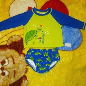 Baby Boy Turtle Swim Outfit
